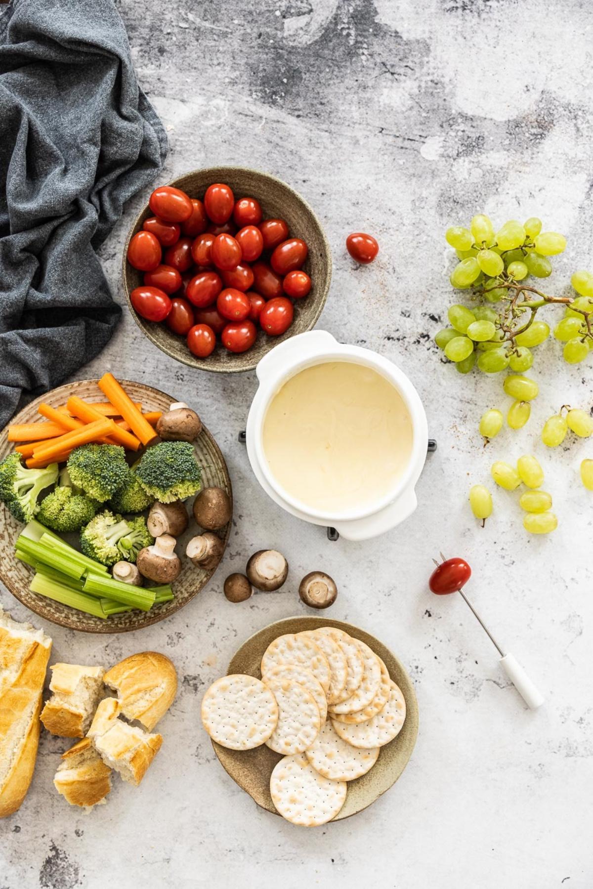 Kaasfondue met Pizzahagel en Traybake